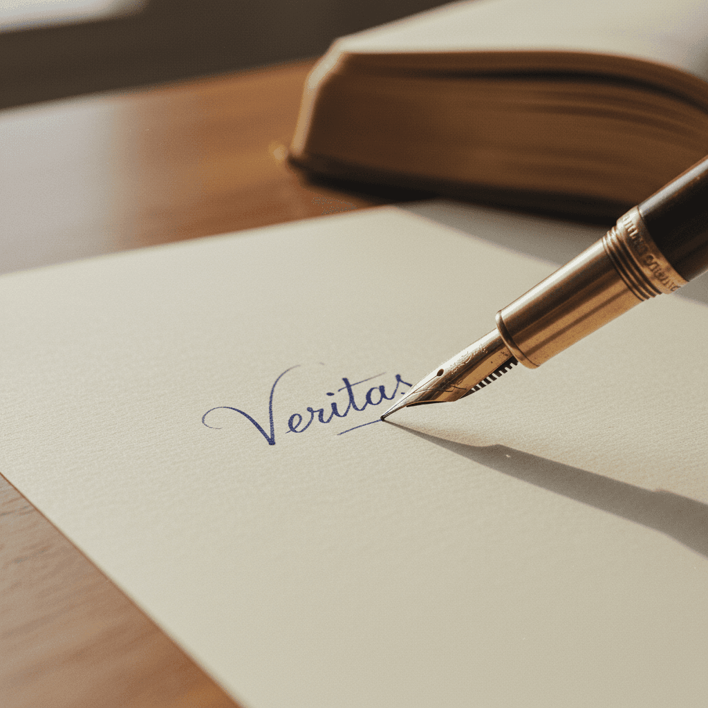 A single blue-ink pen setting down seventeen syllables.